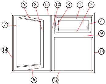 Painting sequence for casement window