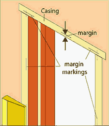 Architrave margin on the framework
