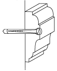 Screw fixing dado rail