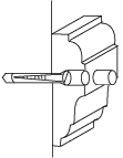 Screw and plug fixing dado fixings