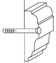 Nailable plug fixing for dado