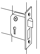 Postion of the mortice lock on the door