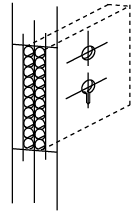 Mortice lock - drilling for the body of the lock