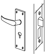 Mortice lock fitting door handles