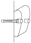 Screw and plug picture fixings