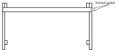 Work Bench - Lag Bolting Rear Support