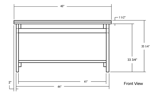 Work Bench - front view