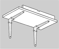 Fitting a short shelf to a wall