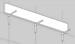 Centre bracket for shelf