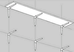 Fitting upper shelf