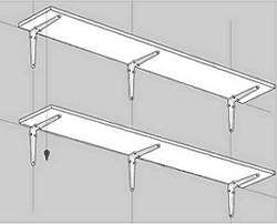 Lining up the shelving ends