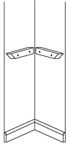 Corner shelving support battens