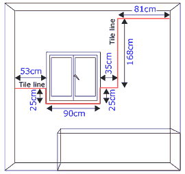 Tile line dimensions