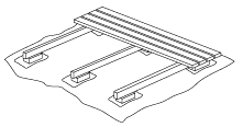Planks on low level decking 