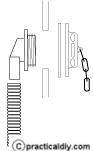 Bath overflow waste connector