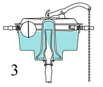Burington bell dropped to start syphon