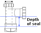 Bottle trap depth of seal 